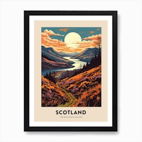 The West Highland Way Scotland 4 Vintage Hiking Travel Poster Art Print