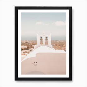 Greece Cathedral Bells Art Print