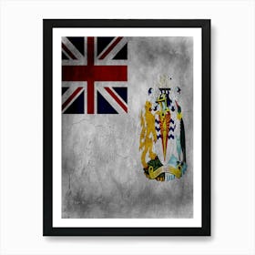 British Antarctic Territory Flag Texture Art Print