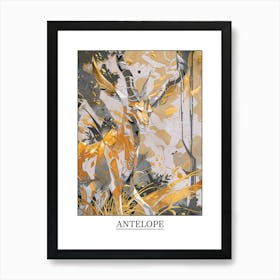 Antelope Precisionist Illustration 4 Poster Art Print