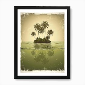 Palm Trees In The Water 1 Art Print