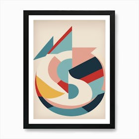 bauhaus geometric exhibition print 1 Art Print