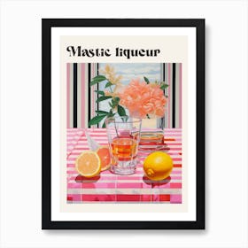 Mastic Liqueur 3 Retro Cocktail Poster Art Print