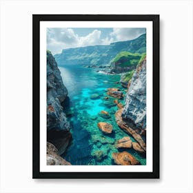 Cliffs And Water 1 Art Print