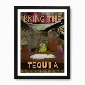 Kitchen Art Food art Drinks Tequila Art Print