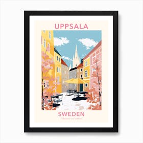 Uppsala, Sweden, Flat Pastels Tones Illustration 1 Poster Art Print