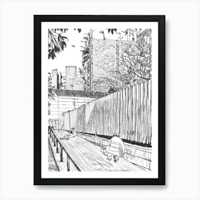 Scenery Before Noon Art Print