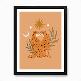 Cheetah Love Egypt Art Print