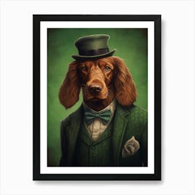 Gangster Dog Irish Setter 2 Art Print