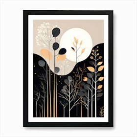 Moonlight In The Forest 1 Art Print