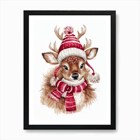 Deer In A Hat Art Print