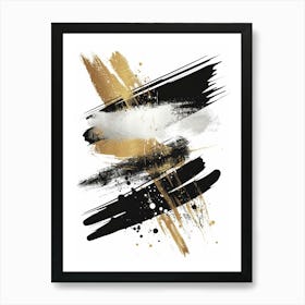 Abstract Brushstrokes Canvas Art 1 Art Print