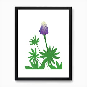 Purple Lupin Flower Art Print