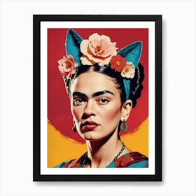 Frida Kahlo Portrait (12) Art Print