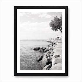 Antibes, France, Mediterranean Black And White Photography Analogue 2 Art Print