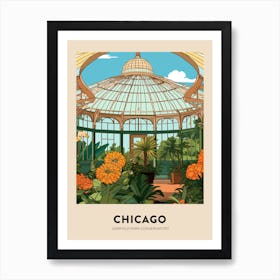 Garfield Park Conservatory 4 Chicago Travel Poster Art Print