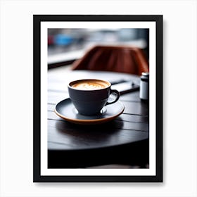 Coffee Cup On A Table Art Print