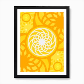Geometric Glyph in Happy Yellow and Orange n.0004 Art Print