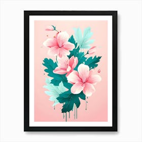 Pink Flowers 9 Art Print