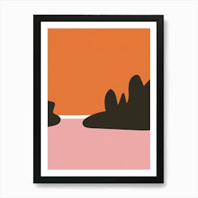 Beach Abstract Sunset Art Print