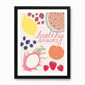 Healthy Snacks Kitchen Art Print