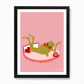 Romantic Frog Art Print