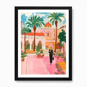 Abu Dhabi, Dreamy Storybook Illustration 4 Art Print