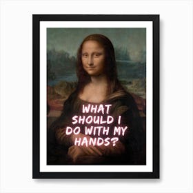 Mona Lisa Hands Art Print