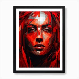 Abstract Geometric Lady 2 Art Print