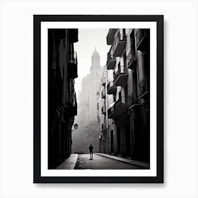 Barcelona, Black And White Analogue Photograph 3 Art Print