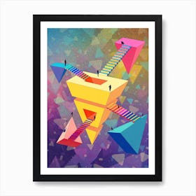 Abstract Pyramid Art Print