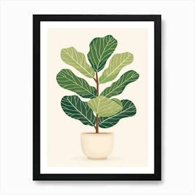 Fig Tree In A Pot 1 Art Print