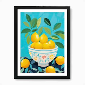 Trendy Kitchen Lemon Summer Art Print