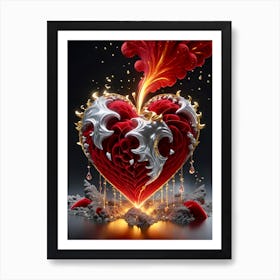 Heart Of Fire Art Print