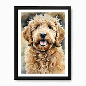 Golden Retriever Watercolor Painting Art Print