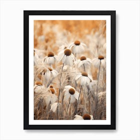 Boho Dried Flowers Black Eyed Susan 3 Art Print