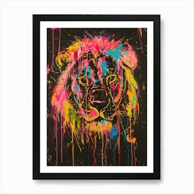 Colorful Lion 1 Art Print
