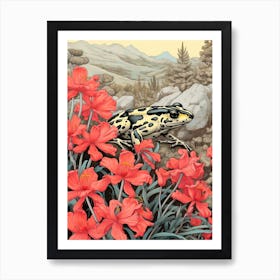 Poison Dart Frog Vintage Botanical 2 Art Print