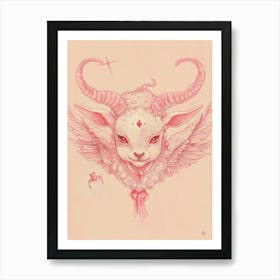 Little Pink Lamb Art Print