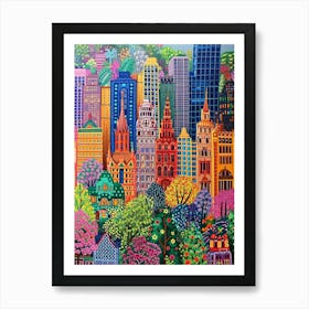 Kitsch Colourful Sydney 1 Art Print