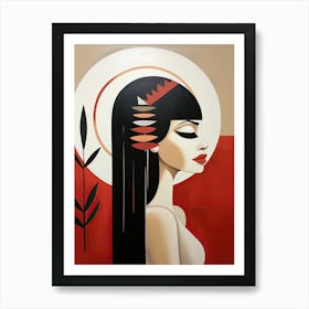 Spirit Of The Drumbeat, Boho Art Style Art Print