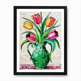 Tulips In A Vase 2 Art Print