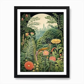 Birmingham Botanical Gardens Usa Henri Rousseau S Style 1  Art Print
