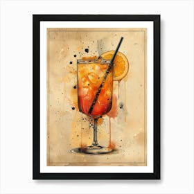 Aperol Spritz Orange 101 Art Print