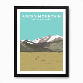 Rocky Mountain National Park, Colorado Travel Poster Art Print