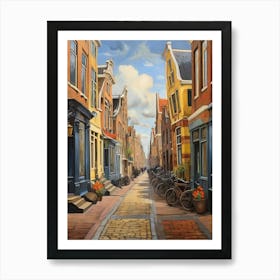 12.Streets of Amsterdam, Van Gogh, frescoes. Art Print