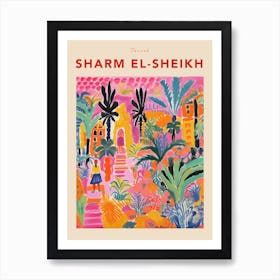 Sharm El Sheikh Egypt 2 Fauvist Travel Poster Art Print