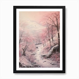Dreamy Winter Painting The Peak District England 2 Art Print