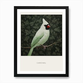 Ohara Koson Inspired Bird Painting Cardinal 1 Poster Art Print