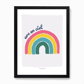 Rainbow In Raspberry And Mustard Art Print